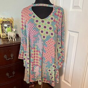 Colorful Patchwork Women's Top